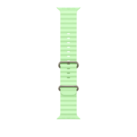 Bracelet Océan finition titane naturel - 49 mm - Vert fluo