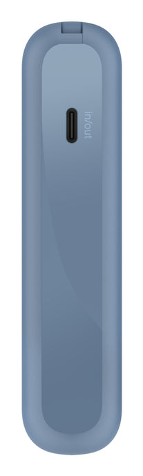 Belkin - Batterie externe 10K, avec câble USB-C intégré - PD20W - Bleu