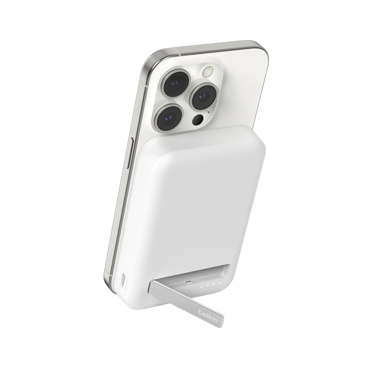 Belkin - Powerbank Magsafe Qi2 8000 mAh avec stand - Blanc