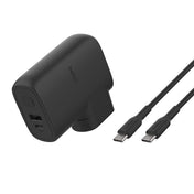 Belkin - Chargeur hybride (secteur et powerbank) 25W avec câble USB-C et adaptateur international - Noir