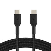 Belkin - Câble tressé USB-C vers USB-C (60W) - 2 m - Noir