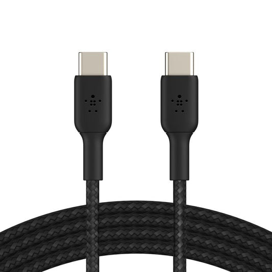 Belkin - Câble tressé USB-C vers USB-C (60W) - 2 m - Noir