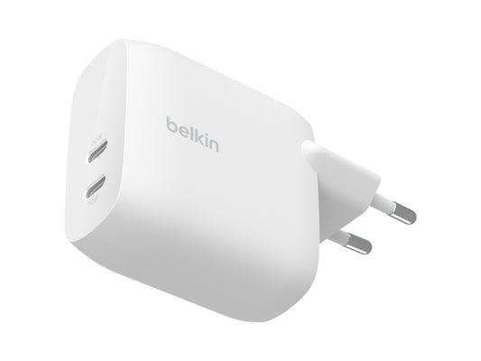 Belkin - Chargeur secteur double - USB-C 2x30W - Blanc