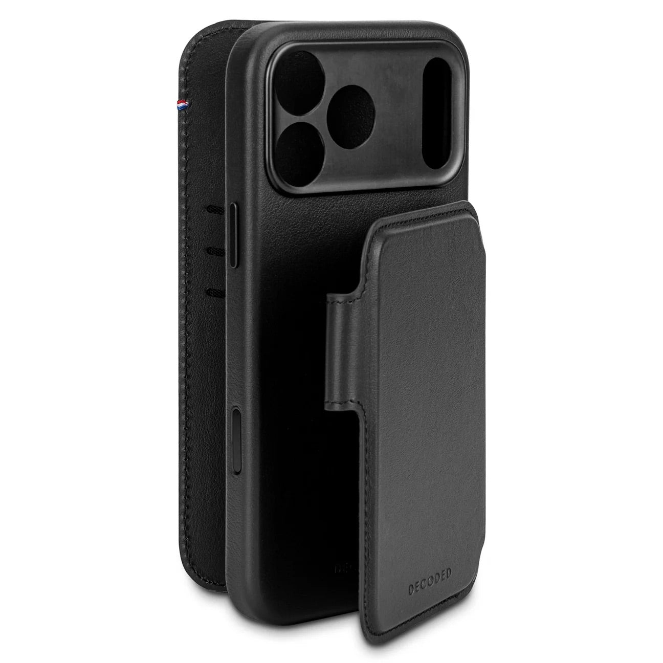 Decoded - Folio détachable en cuir pour iPhone 17 Pro - Noir