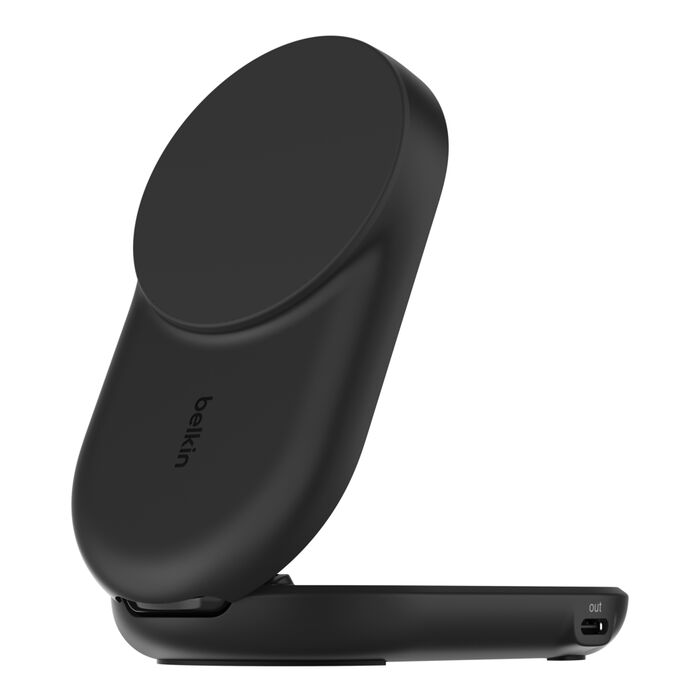 Belkin - Socle de recharge 2-en-1 aimantée et pliable - Qi2 25W - Noir