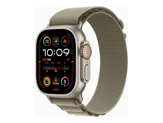 Apple Watch Ultra 2 - GPS+Cell - 49 mm - Boîtier titane - Boucle Alpine olive - S
