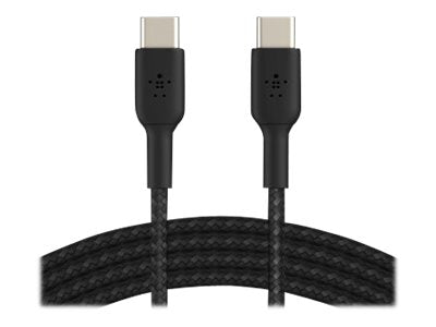 Belkin - Câble tressé USB-C vers USB-C (60W) - 1 m - Noir