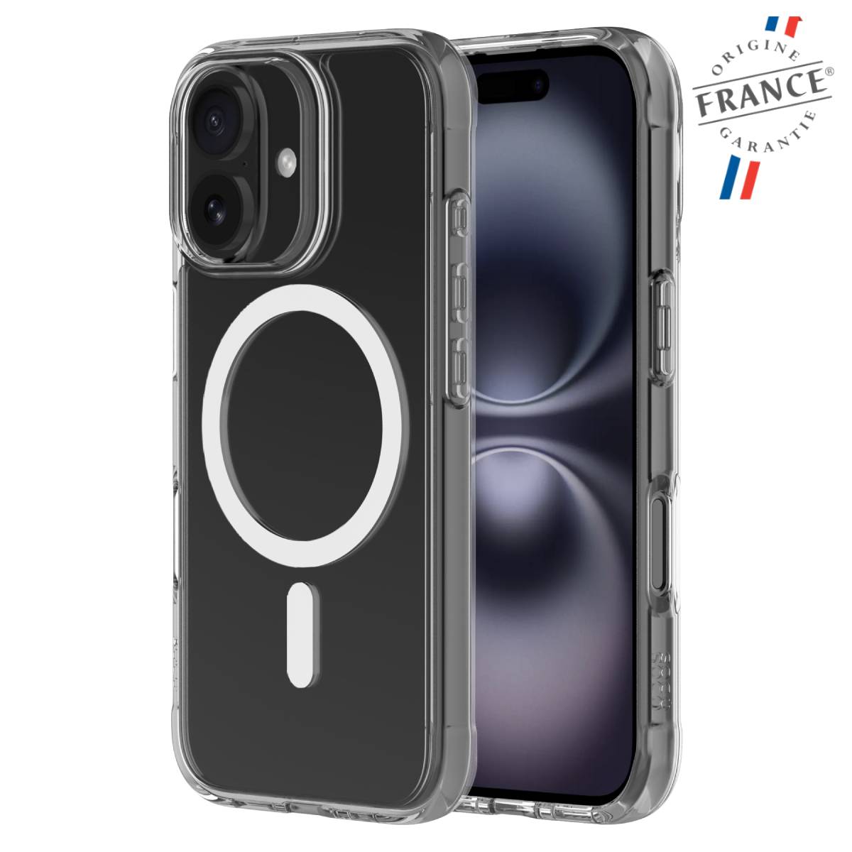 Qdos - Coque Hybrid Snap MagSafe - iPhone 16 - Transparent