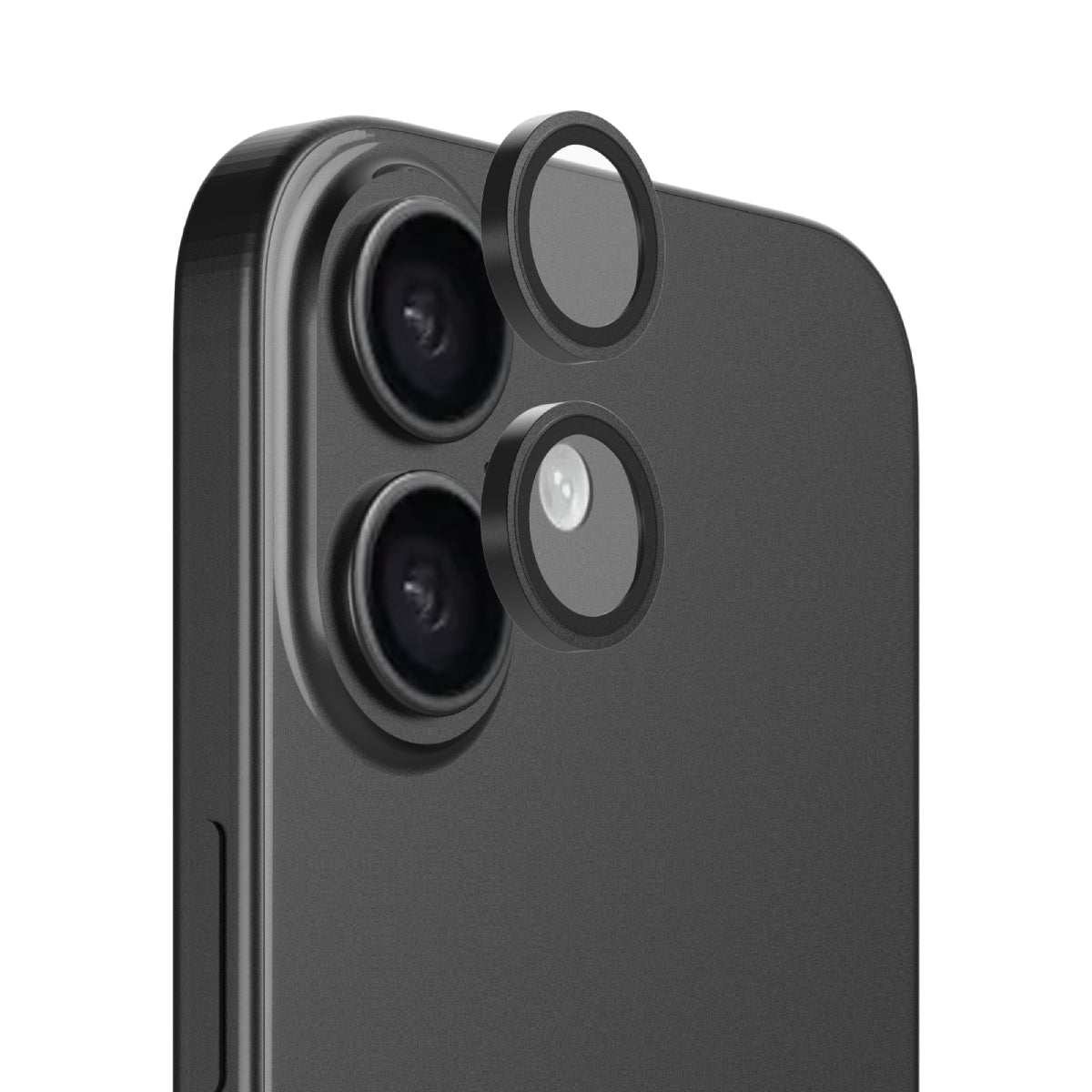 Qdos - Protection d'objectifs OptiRing - iPhone 17, 16 et 16 Plus - Noir