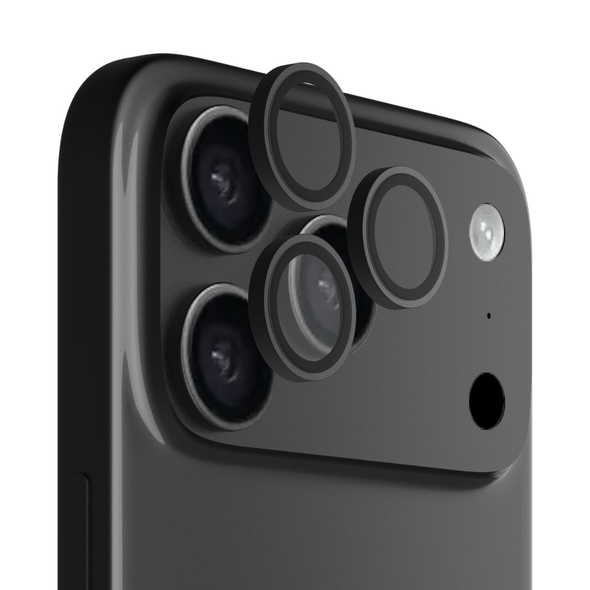 Qdos - Protection d'objectifs OptiRing - iPhone 17 Pro et 17 Pro Max - Noir
