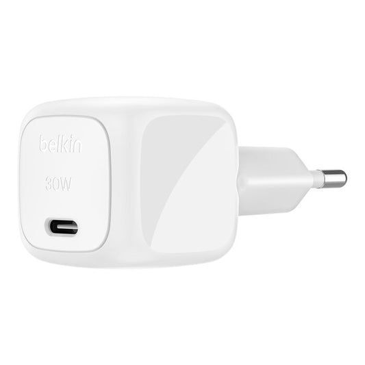 Belkin - Chargeur secteur cube USB-C 30W - Blanc