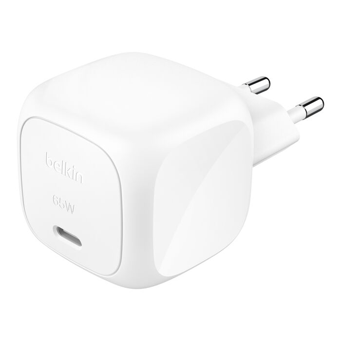 Belkin - Chargeur secteur cube USB-C 65W - Blanc
