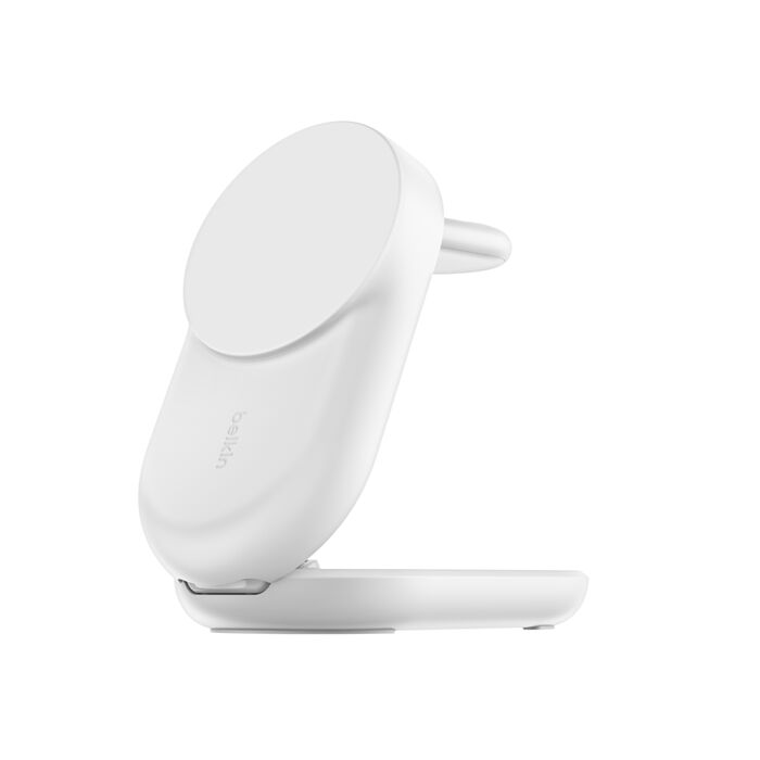 Belkin - Socle de recharge 3-en-1 aimanté et pliable - Qi2 25W - Blanc